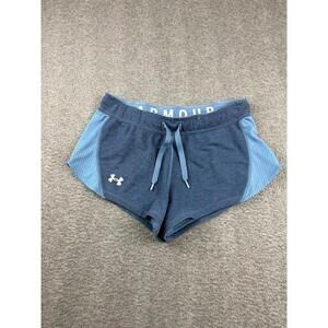 Under Armour Women's M Play Up 3.0 Shorts Blue Gray Mesh Athletic Gym Running